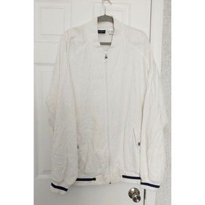 Sean Vintage John Mens Linen Jacket Bomber NWOT White 3XL